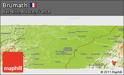 Physical Panoramic Map of Brumath