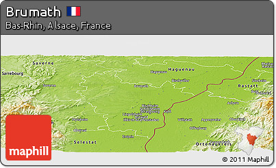Physical Panoramic Map of Brumath