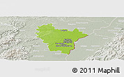 Physical Panoramic Map of Brumath, lighten, semi-desaturated