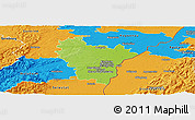 Physical Panoramic Map of Brumath, political outside