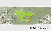 Physical Panoramic Map of Brumath, semi-desaturated