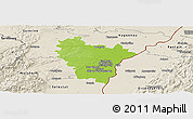 Physical Panoramic Map of Brumath, shaded relief outside