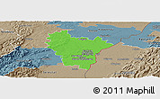 Political Panoramic Map of Brumath, semi-desaturated