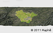 Satellite Panoramic Map of Brumath, darken, semi-desaturated