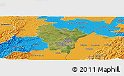 Satellite Panoramic Map of Brumath, political outside