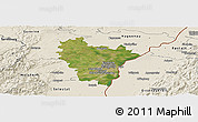 Satellite Panoramic Map of Brumath, shaded relief outside