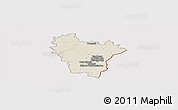 Shaded Relief Panoramic Map of Brumath, cropped outside