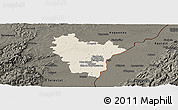 Shaded Relief Panoramic Map of Brumath, darken