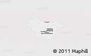 Silver Style Panoramic Map of Brumath, single color outside