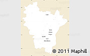 Classic Style Simple Map of Brumath, single color outside
