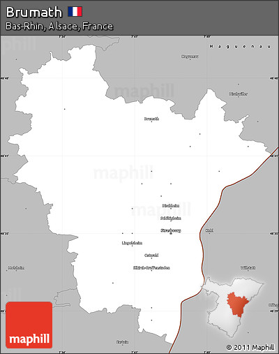 Gray Simple Map of Brumath