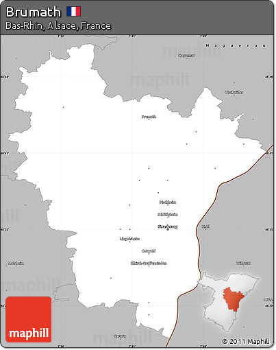Gray Simple Map of Brumath