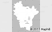 Gray Simple Map of Brumath, single color outside