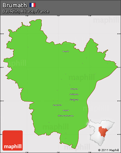 Political Simple Map of Brumath, cropped outside