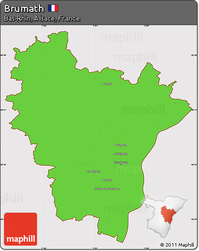 Political Simple Map of Brumath, cropped outside