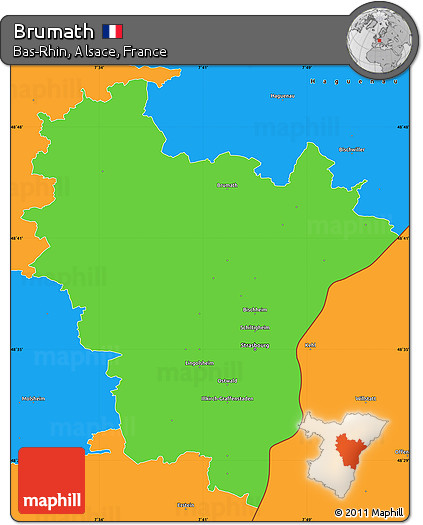 Political Simple Map of Brumath