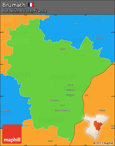 Political Simple Map of Brumath