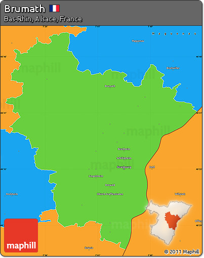 Political Simple Map of Brumath