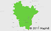 Political Simple Map of Brumath, single color outside, borders and labels