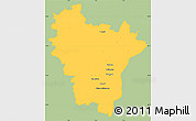 Savanna Style Simple Map of Brumath, single color outside