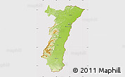 Physical Map of Alsace, cropped outside