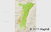 Physical Map of Alsace, shaded relief outside