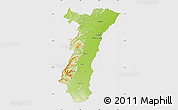 Physical Map of Alsace, single color outside
