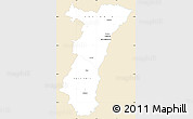 Classic Style Simple Map of Alsace, single color outside