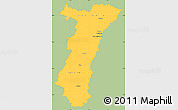 Savanna Style Simple Map of Alsace, single color outside