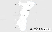 Silver Style Simple Map of Alsace, single color outside