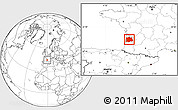 Blank Location Map of Bordeaux, highlighted parent region