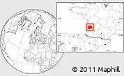 Blank Location Map of Bordeaux