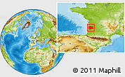 Physical Location Map of Bordeaux