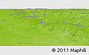 Physical Panoramic Map of Langon