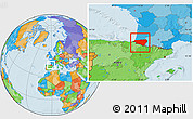 Political Location Map of Pyrénées-Atlantiques