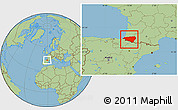 Savanna Style Location Map of Pyrénées-Atlantiques