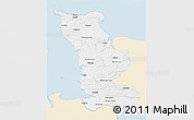 Classic Style 3D Map of Manche, single color outside