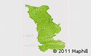 Physical 3D Map of Manche, cropped outside