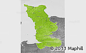 Physical 3D Map of Manche, desaturated