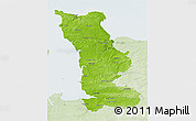 Physical 3D Map of Manche, lighten