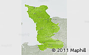 Physical 3D Map of Manche, lighten, semi-desaturated