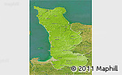 Physical 3D Map of Manche, satellite outside