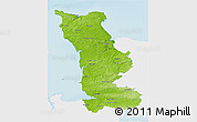 Physical 3D Map of Manche, single color outside