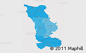 Political Shades 3D Map of Manche, cropped outside
