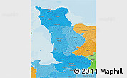 Political Shades 3D Map of Manche