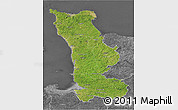 Satellite 3D Map of Manche, desaturated