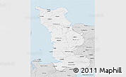 Silver Style 3D Map of Manche