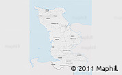 Silver Style 3D Map of Manche, single color outside