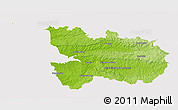 Physical 3D Map of Avranches, cropped outside