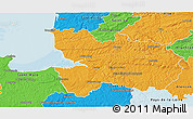 Political 3D Map of Avranches